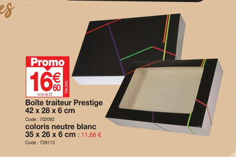 Promocash Boîte traiteur Prestige 42 x 28 x 6 cm offre
