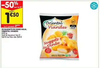 Leader Price 20 Nuggets de dinde Halal Oriental Viandes offre