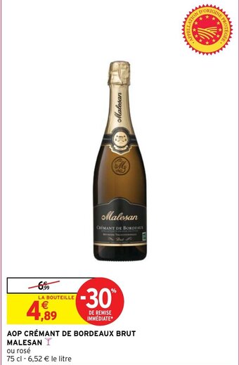 Intermarché AOP CRÉMANT DE BORDEAUX BRUT MALESAN I offre
