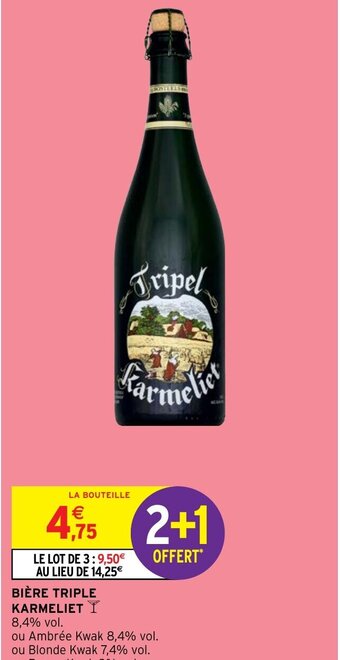 Intermarché BIÈRE TRIPLE KARMELIET Y 8,4% vol. offre