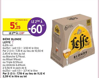 Intermarché BIÈRE BLONDE LEFFE Y offre