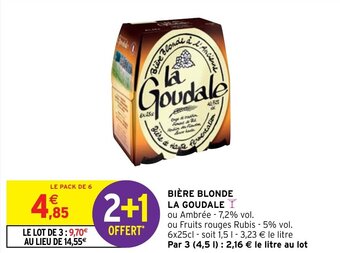 Intermarché BIÈRE BLONDE LA GOUDALE offre