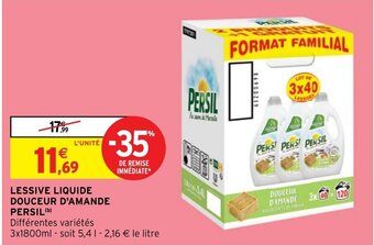 Intermarché LESSIVE LIQUIDE DOUCEUR D'AMANDE PERSIL (b) offre
