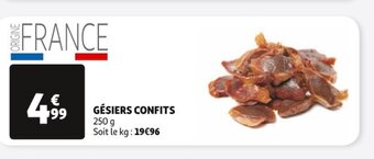 Auchan GÉSIERS CONFITS 250 g offre