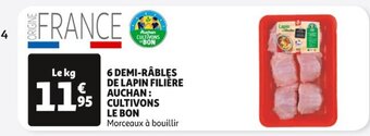 Auchan 6 DEMI-RÂBLES DE LAPIN FILIÈRE AUCHAN :CULTIVONS "BON offre