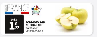 Auchan POMME GOLDEN DU LIMOUSIN Catégorie 1 offre