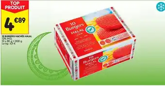 Leader Price 10 Burgers Hachés Halal offre