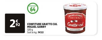 Auchan CONFITURE GRATTE CUL MIGUEL GORRY offre