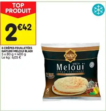 Leader Price 5 Crêpes feuilletées Nature Meloui Bladi offre
