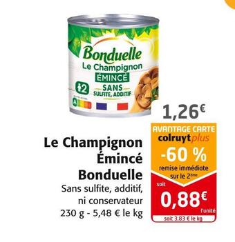 Colruyt Bonduelle le champignon émincé offre