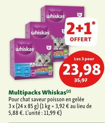 Maxi Zoo Whiskas multipacks offre