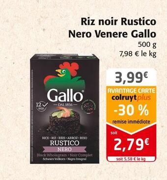 Colruyt Gallo riz noir rustico nero venere offre