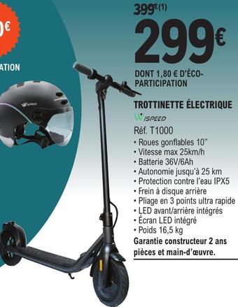 E.Leclerc Wispeed trottinette électrique offre