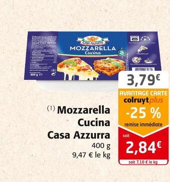 Colruyt Casa azzurra mozzarella cucina offre