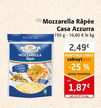 Colruyt Casa azzurra mozzarella râpée offre