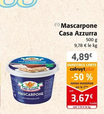 Colruyt Casa azzurra mascarpone offre