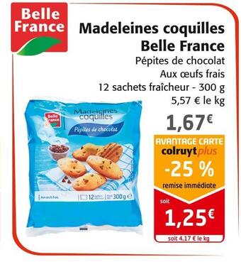 Colruyt Belle france madeleines coquilles offre