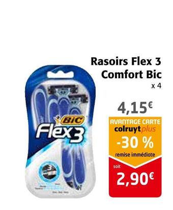 Colruyt Bic rasoirs flex 3 comfort offre