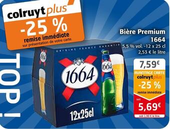 Colruyt 1664 bière premium offre
