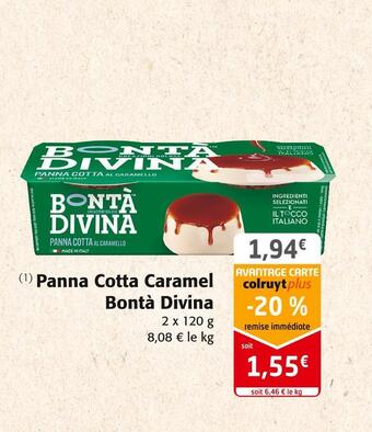 Colruyt Bontà divina panna cotta caramel offre
