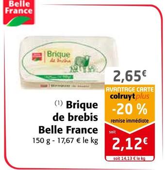 Colruyt Belle france brique de brebis offre