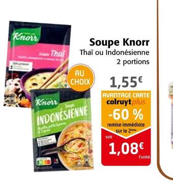Colruyt Knorr soupe offre