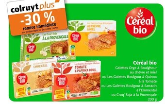 Colruyt 30% de remise immédiate sur tous les produits de cet encart céréal bio offre
