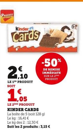 Super U Kinder kinder cards offre