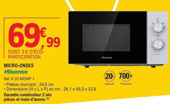 E.Leclerc Hisense micro-ondes offre