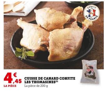 Super U Les thomasines cuisse de canard confite offre