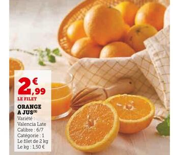 Super U Orange à jus offre