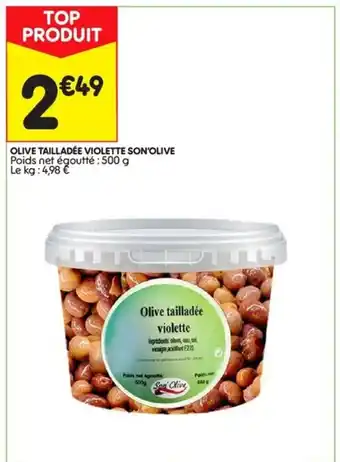 Olive Tailladée violette son'olive