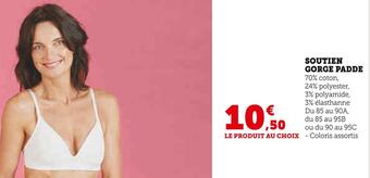 Super U Soutien gorge padde offre