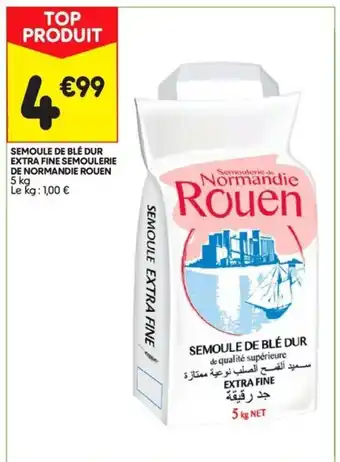 Leader Price Semoule de blé extra fine semoulerie offre