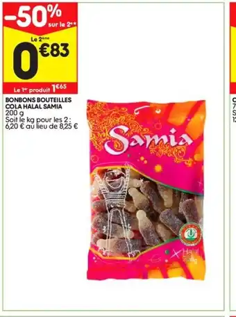Bonbons bouteilles cola halal Samia