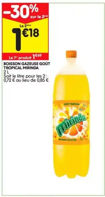 Leader Price Boisson gazeuse goût tropical mirinda offre