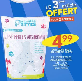 Stokomani La litière perles absorbantes gel offre