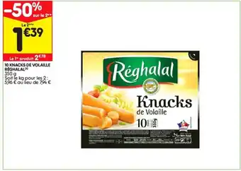 10 Knacks de volaille Réghalal