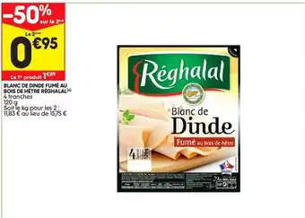 Leader Price Blanc de dinde fumé au bois de hêtre Reghalal offre