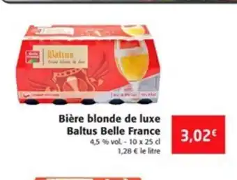 Colruyt Bière blonde de luxe Baltus Belle France offre