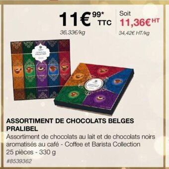 Costco ASSORTIMENT DE CHOCOLATS BELGES PRALIBEL offre