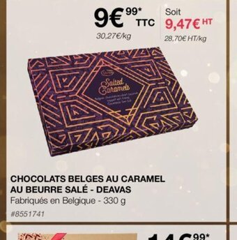 CHOCOLATS BELGES AU CARAMEL AU BEURRE SALĂ DEAVAS