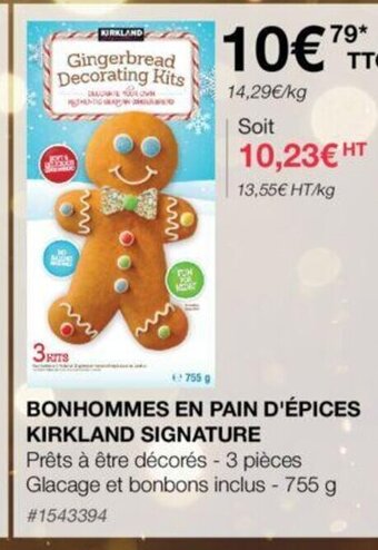 Costco BONHOMMES EN PAIN D'ÉPICES KIRKLAND SIGNATURE offre