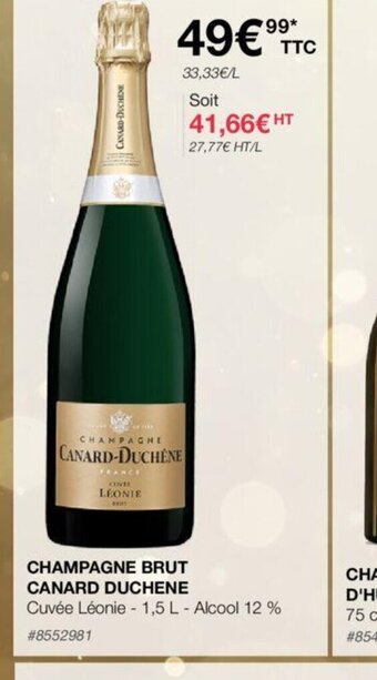 Costco CHAMPAGNE BRUT CANARD DUCHENE offre
