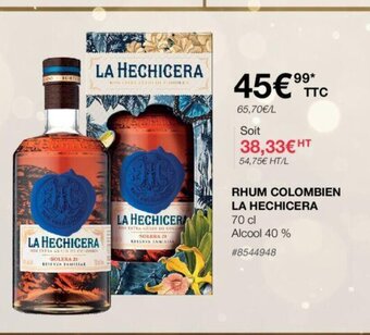 Costco RHUM COLOMBIEN LA HECHICERA offre