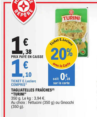 TAGLIATELLES FRAÎCHES TURINI