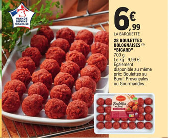 E.Leclerc 28 BOULETTES BOLOGNAISES BIGARD offre