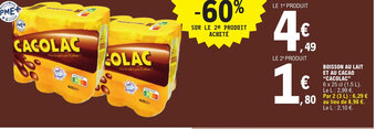 E.Leclerc BOISSON AU LAIT ET AU CACAO CACOLAC offre
