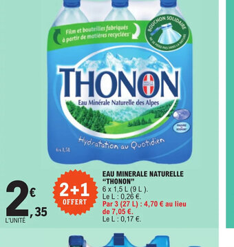 E.Leclerc EAU MINERALE NATURELLE THONON offre