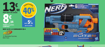 E.Leclerc NERF ELITE 2.0 COMMANDER RD-6 offre